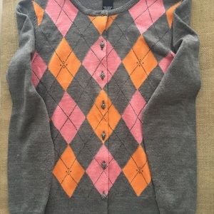New York & Company Argyle Cardigan